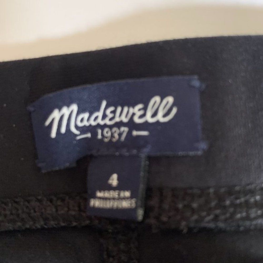 Madewell Black Leggings w/faux leather - Picture 5 of 5
